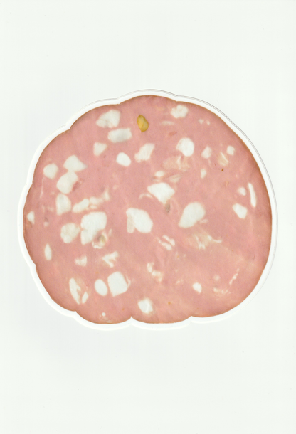 mortadella sticker, life-size