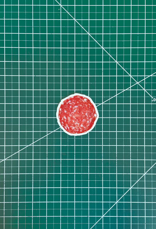 salami sticker, life-size